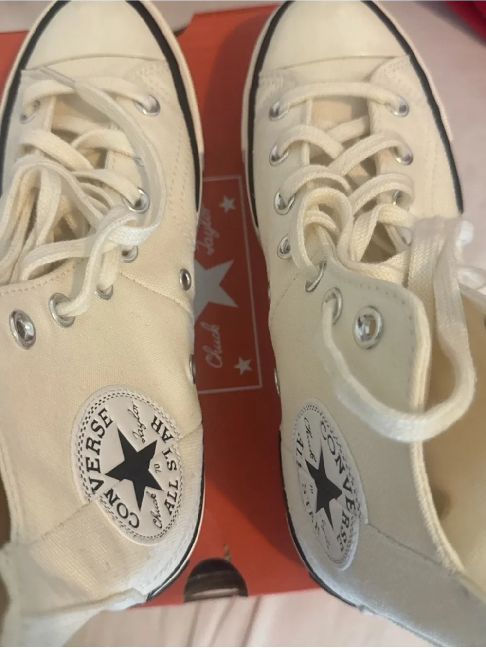 Converse Chuck Taylor All Star High Top Platform Sneakers - Cream/Off-White - Picture 4 of 6